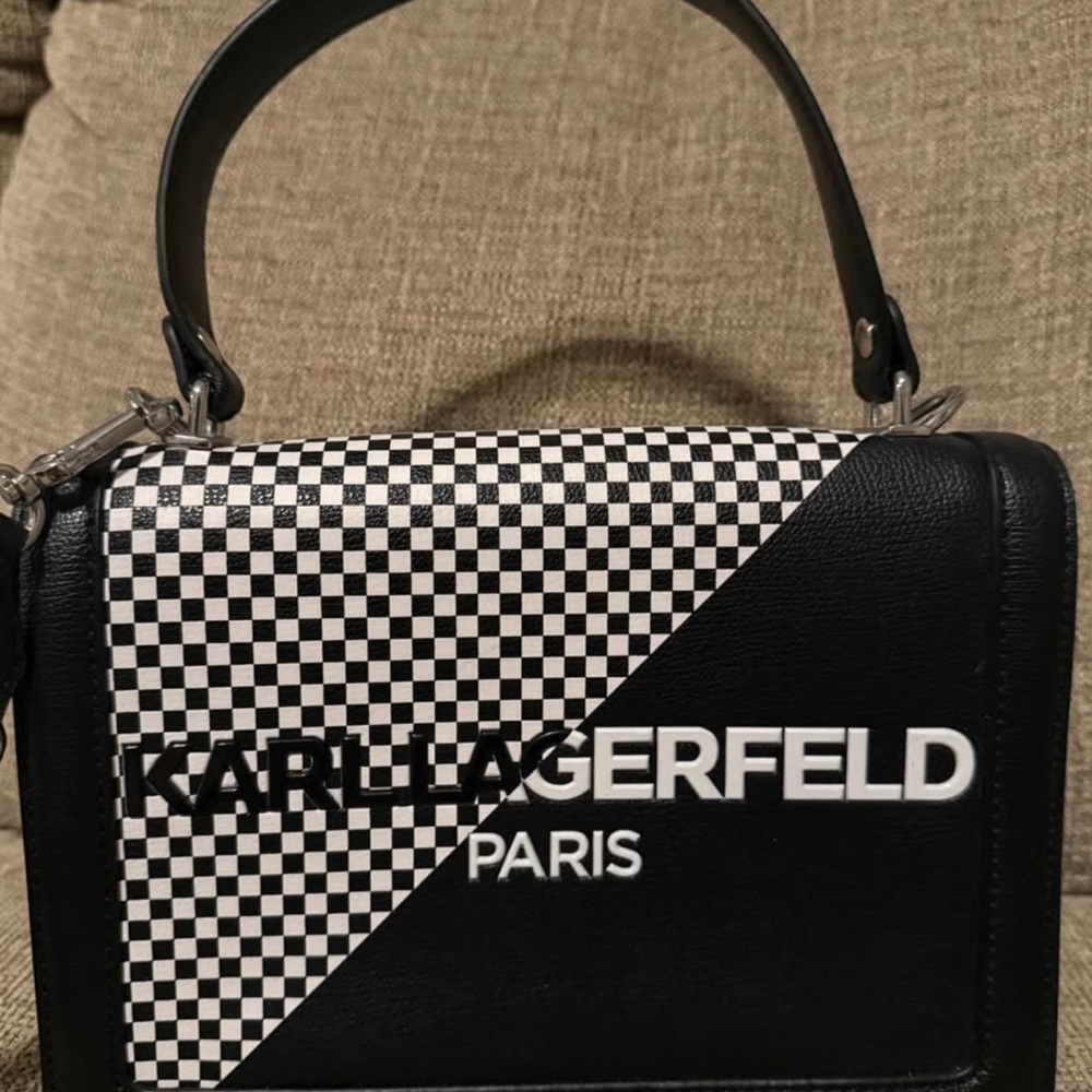 Karl Lagerfeld Black and White Mini Bag